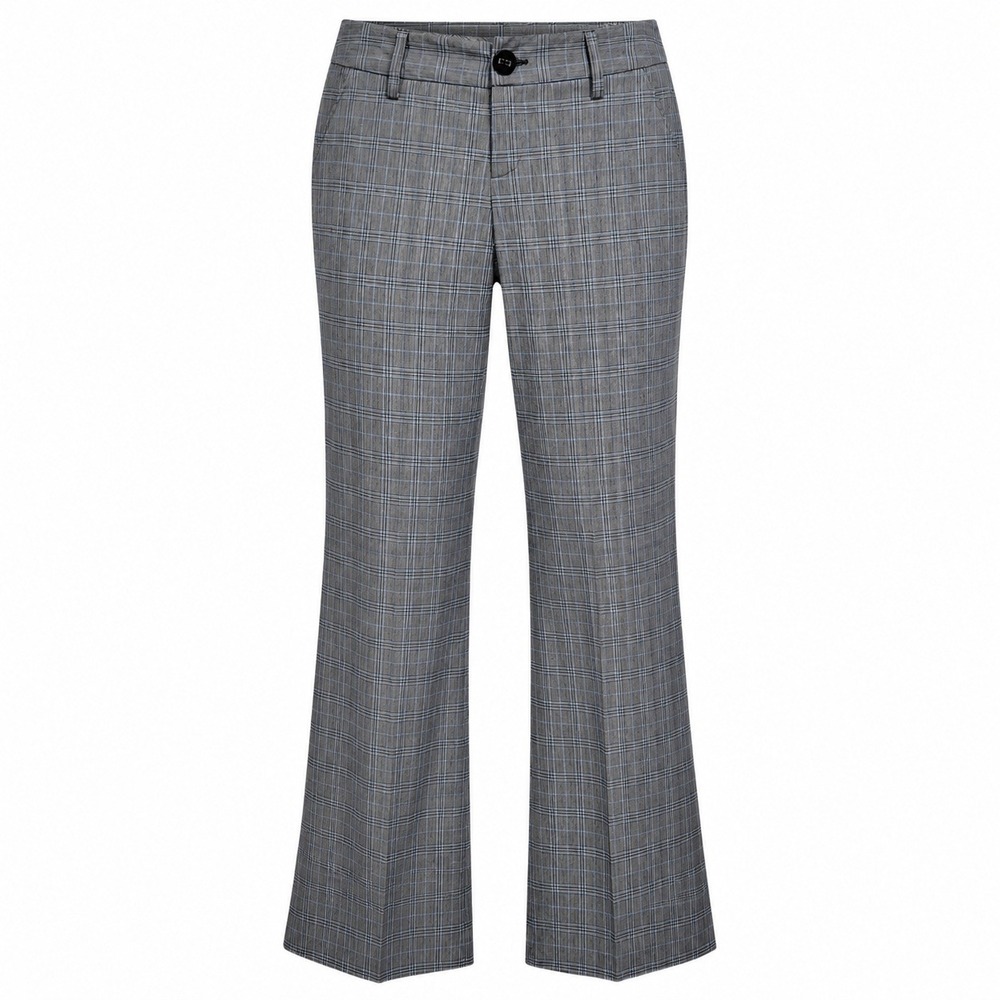 Rampage Y2K Grey Blue Glen Plaid Flare Leg Dress Pants Dark Academia Trousers